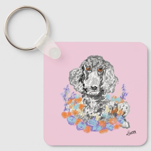 Sleutelhanger: Poedel Liefde Sleutelhanger (Voorkant)