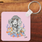 Sleutelhanger: Poedel Liefde Sleutelhanger (Achterkant)