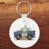 Sleutelhanger politieauto-politieagent kruipster (Voorkant)