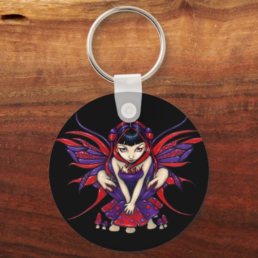 sleutelhanger "Polka Dot Mushroom Fairy" (Voorkant)