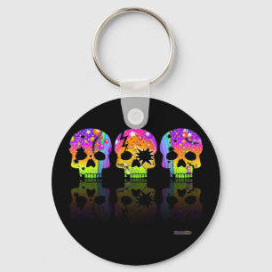 Sleutelhanger - POP ART SKULLS