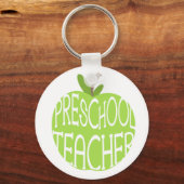 Sleutelhanger preschoolleraar - groene appel (Voorkant)