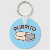 Sleutelhanger PURRITO - Funny Cat Burrito door Jub (Voorkant)