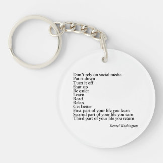 sleutelhanger Quote, Denzel Washington Quote Gift