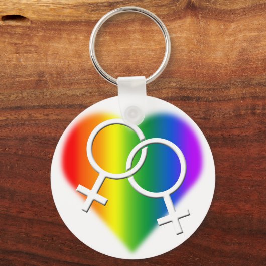 Sleutelhanger Rainbow Love Sleutelhanger, Gay Pri (Voorkant)