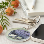 Sleutelhanger Raven Custom Name Corbie 2 Side Crow (Voorkant Rechts)
