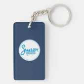 Sleutelhanger Rechthoek (dubbelzijdig) - Navy blau (achterkant)