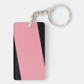 Sleutelhanger, rechthoekige dubbelzijdige roze str sleutelhanger (achterkant)
