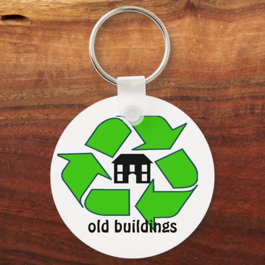 Sleutelhanger - Recyclen gebouwen (Voorkant)