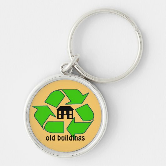Sleutelhanger - Recyclen oude gebouwen (Voorkant)