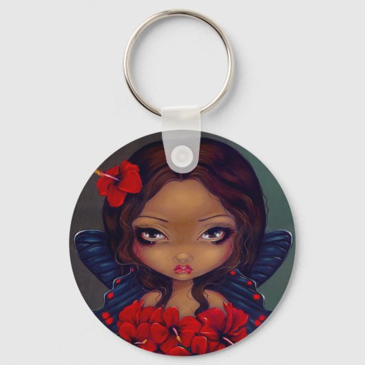 sleutelhanger "Red Hibiscus Fairy" (Voorkant)