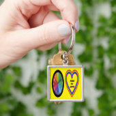 Sleutelhanger regenboogklok met hartstilstand (Hand)