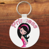 Sleutelhanger Retro Pink Princess (Voorkant)