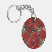 Sleutelhanger Rode anjerbloemen (Voorkant Links)