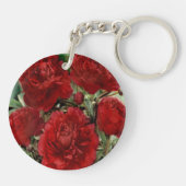 Sleutelhanger Rode anjerbloemen (Achterkant)