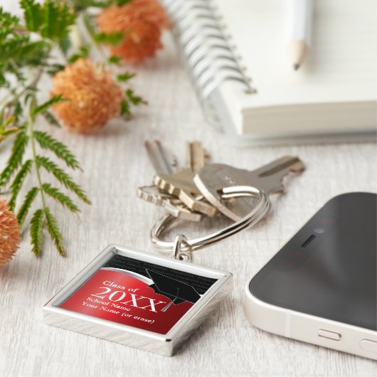 Sleutelhanger rode en zwarte Afstuderen (Zijkant)