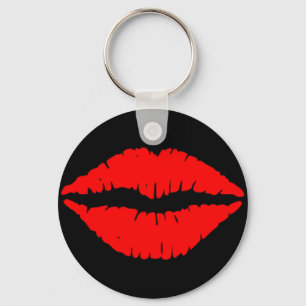 Sleutelhanger Rode Lips Button