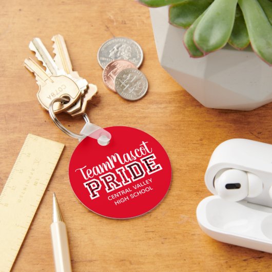 Sleutelhanger Rode School Pride Mascot Name (Bureau)