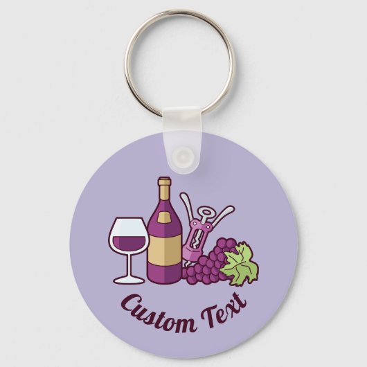 Sleutelhanger rode wijn (Voorkant)