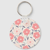 Sleutelhanger rode witte bloemen (Voorkant)