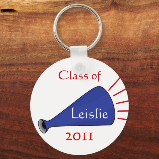 Sleutelhanger Rode, Witte en Blauwe Cheerleader (Voorkant)