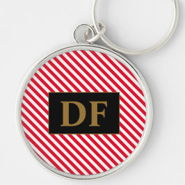 Sleutelhanger Rode/witte strepen