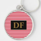 Sleutelhanger Rode/witte strepen (Voorkant)