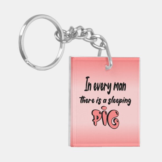 Sleutelhanger Ronchon het varken (Voorkant Links)