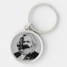 Sleutelhanger rond premium Karl Marx