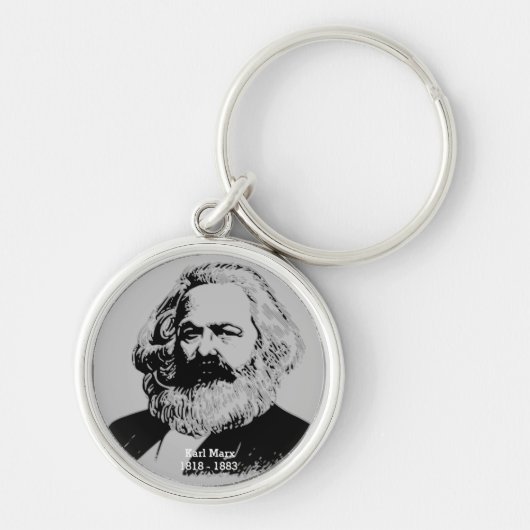 Sleutelhanger rond premium Karl Marx (Voorkant)