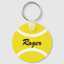 Sleutelhanger rond tennisbal | naam