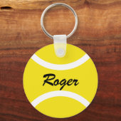 Sleutelhanger rond tennisbal |  naam (Voorkant)