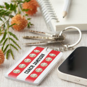 Sleutelhanger, rood en wit, voor Baseball Coach, s Sleutelhanger (Voorkant Rechts)