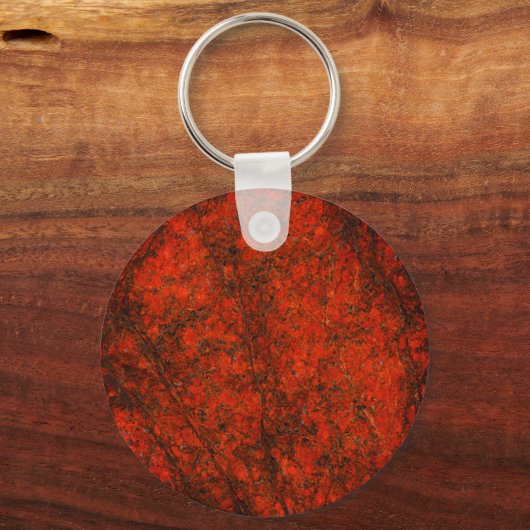 Sleutelhanger rood en zwart marmer (Voorkant)