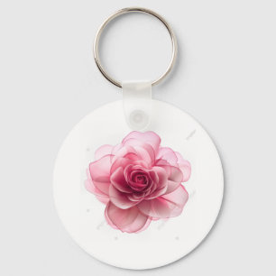 Sleutelhanger Roze Bloem – Bloemige Elegantie Ac