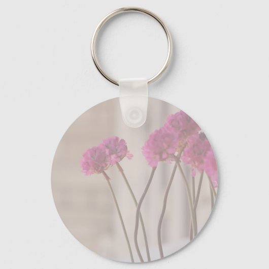 Sleutelhanger Roze bloemen (Voorkant)