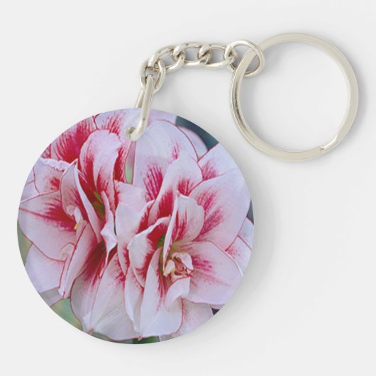 Sleutelhanger Roze bloemen (Achterkant)