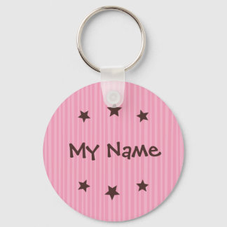 Sleutelhanger: Roze en chocoladesterren - Mijn naa Sleutelhanger