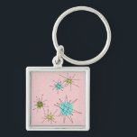 Sleutelhanger roze isomische stookolie<br><div class="desc">Dit roze Iconische atoomstootpatroon barst het patroon van de Sleutelhanger uit met iconische atomaire sterrenbursts. Dat klopt! De oude school, First Lady Pink, met gouden gekleurde achtergrond, is de perfecte achtergrond voor de levendige turquoise, het verzachten van selderij en kitschy peren groene cirkels. De vlekken van kleur worden sporadisch geplaatst...</div>
