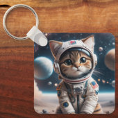 Sleutelhanger ruimtecat (Voorkant)