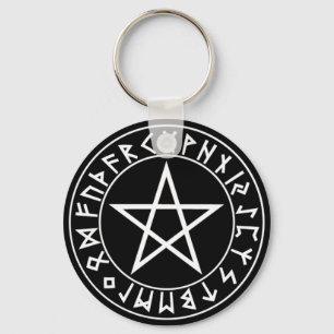sleutelhanger Rune Pentacle op Blk