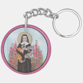 Sleutelhanger Saint Gertrude Patron St. van Katten