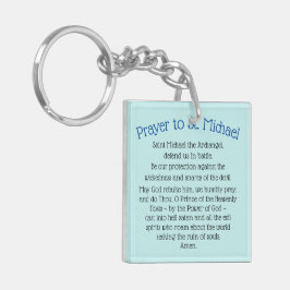 Sleutelhanger Saint Michael Prayer met twee zijden