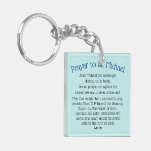 Sleutelhanger Saint Michael Prayer met twee zijden