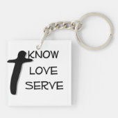 Sleutelhanger Saint Michael Prayer met twee zijden (Achterkant)