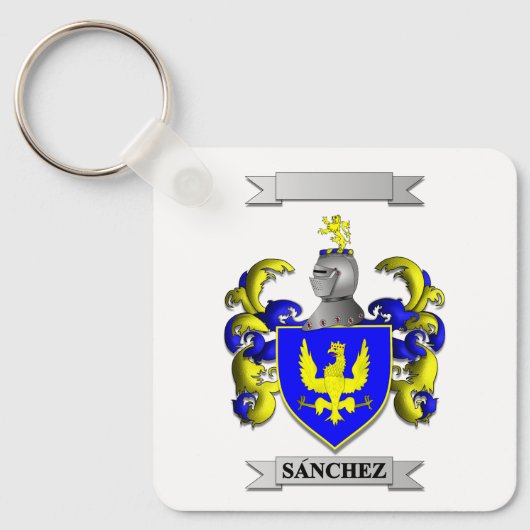 Sleutelhanger Sanchez Achternaam En Wapen (Voorkant)