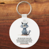 Sleutelhanger sarcastische kat " slecht georganise (Achterkant)
