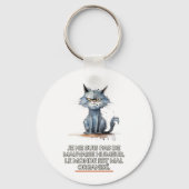 Sleutelhanger sarcastische kat " slecht georganise (Achterkant)