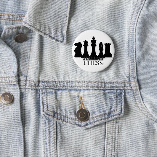 Sleutelhanger Schaakstukken Ronde Button 5,7 Cm (In situ)