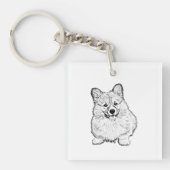 Sleutelhanger - Schattig Welsh Corgi (Voorkant)